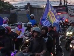 Persib Bandung Bungkam Persija Jakarta 2-1, Bobotoh di Tasikmalaya Rayakan Kemenangan Dengan Konvoi
