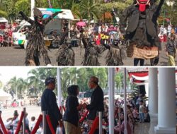 Dinas Kebudayaan Kota Banjar Meriahkan HUT Kabupaten Ciamis dengan Arak-Arakan Jurig Sarengseng