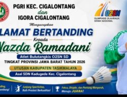 Membanggakan! Siswi SDN Kadugede Nazda Ramadhani Wakili Kabupaten Tasikmalaya di O2SN Bulu Tangkis Tingkat Jawa Barat